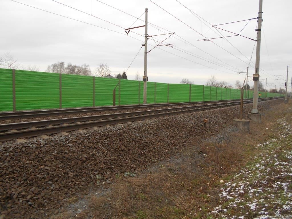 Ekrany akustyczne linia kolejowa Studénka -Czech Republic