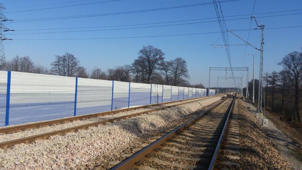 Ekrany akustyczne linia kolejowa E30 Bochnia - Brzesko