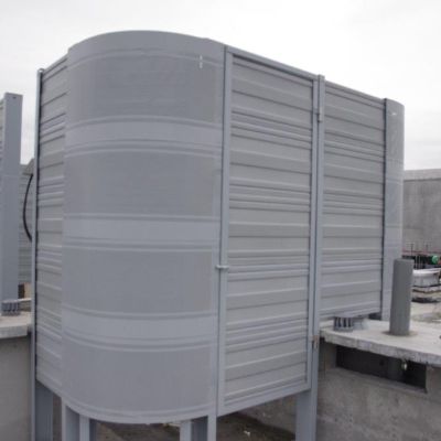 Obudowa akustyczna na dachu Powiśle Park Warszawa