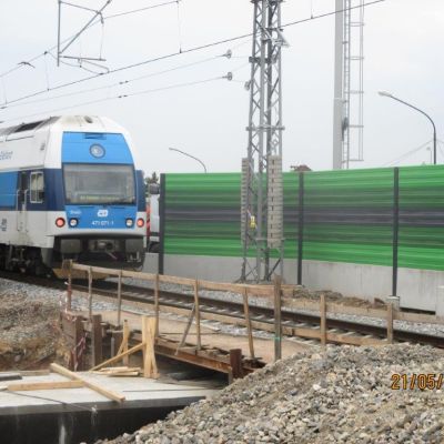 Ekrany akustyczne linia kolejowa Běchovice - Úvaly u Prahy