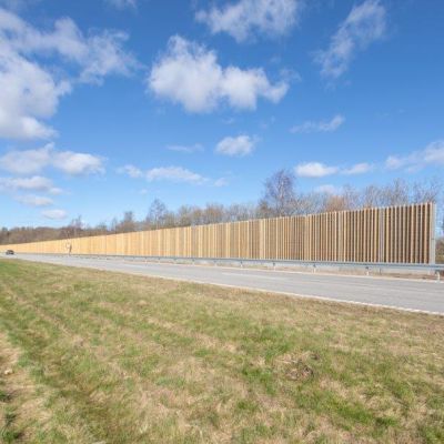 Ekrany akustyczne Hillerødmotorvejen v Bregnerød