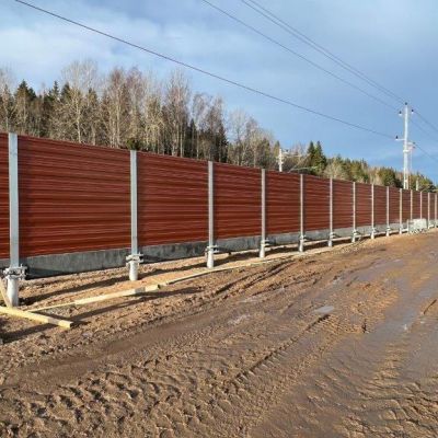 Ekrany akustyczne linia kolejowa Motala Sweden