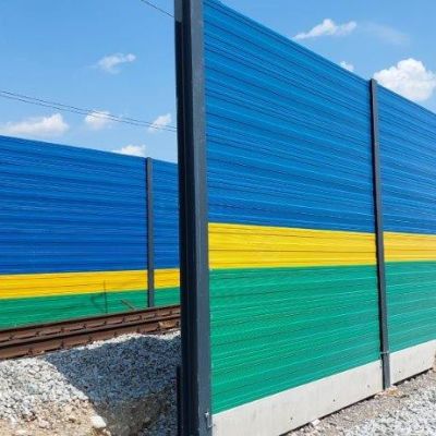 Ekrany akustyczne linia kolejowa Žilina Słowacja