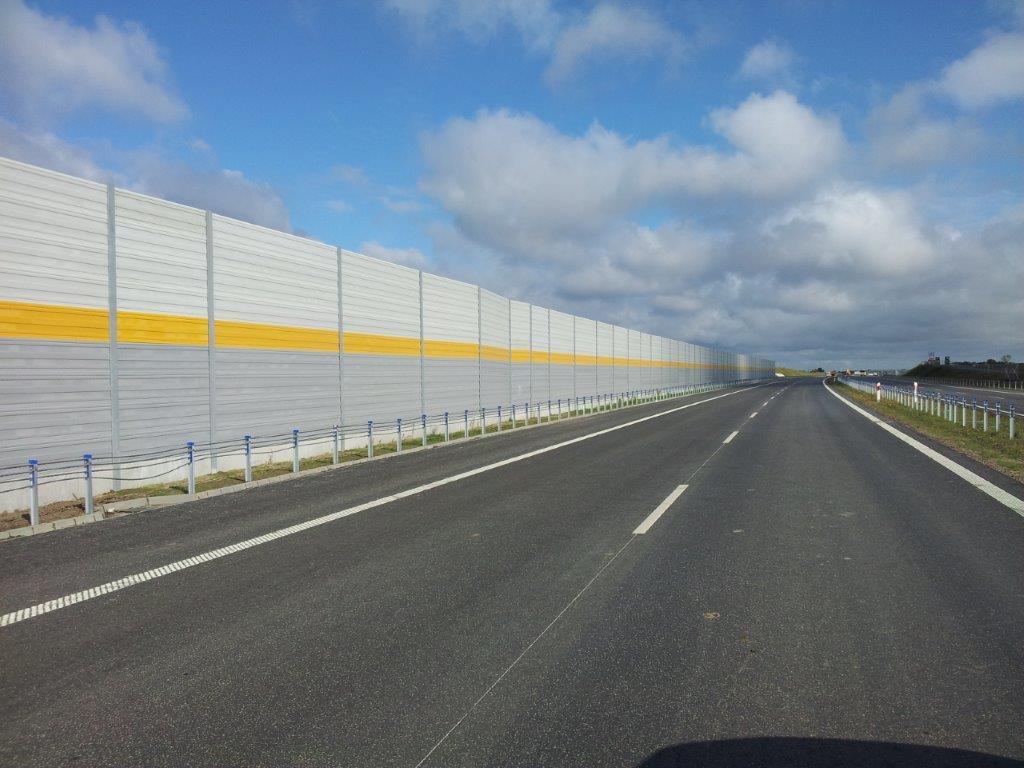 Ekrany akustyczne Autostrada Bursztynowa A1 Toruń - Gdańsk