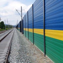 Ekrany akustyczne linia kolejowa Žilina Słowacja