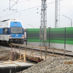 Ekrany akustyczne linia kolejowa Běchovice - Úvaly Czechy