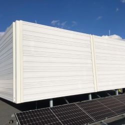 Obudowa akustyczna na dachu Domu Kultury Klucze