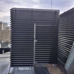 Obudowa akustyczna na dachu Hala Koszyki Warszawa