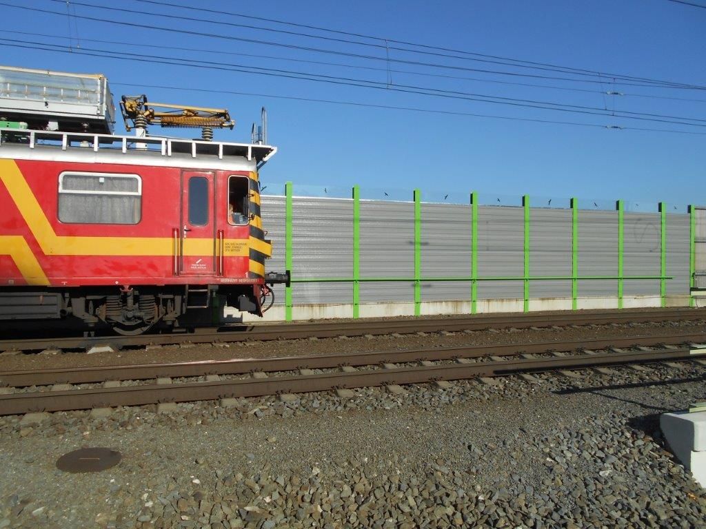 Ekrany akustyczne linia kolejowa Lukavice na Moravě Czech Republic