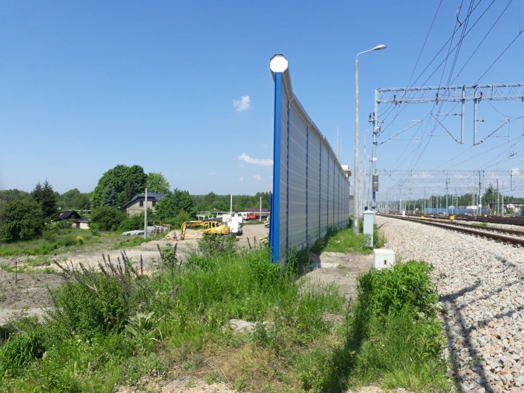 Ekrany akustyczne linia kolejowa E30
