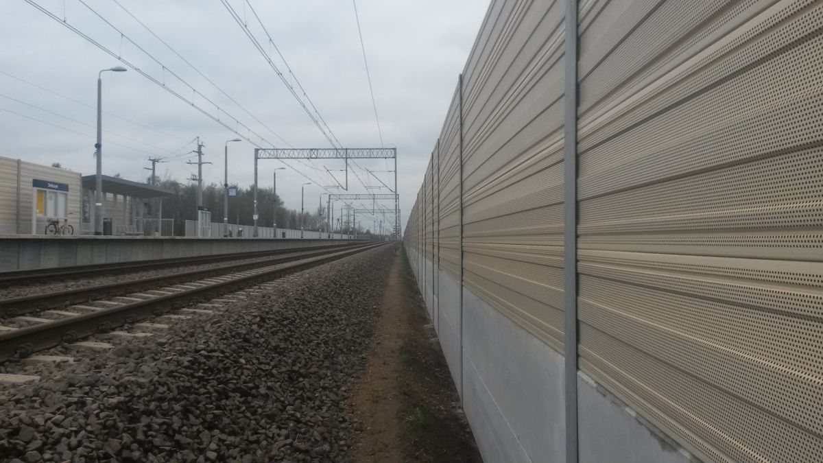 Ekrany akustyczne linia kolejowa E75 Rail Baltica Wołomin