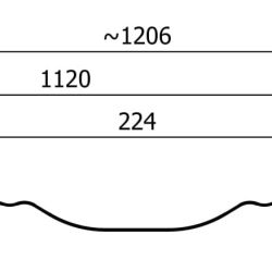 Blachodachówka modułowa D20 FRANIA 643 SYMETRIC