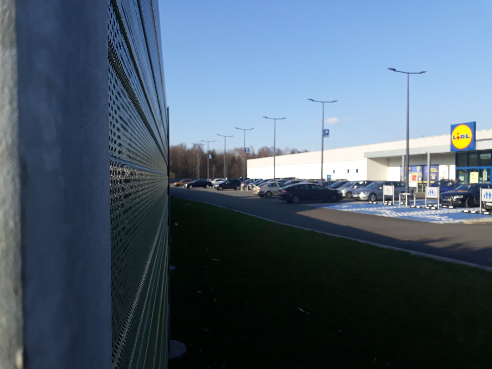 Ogrodzenie akustyczne parking Lidl Katowice