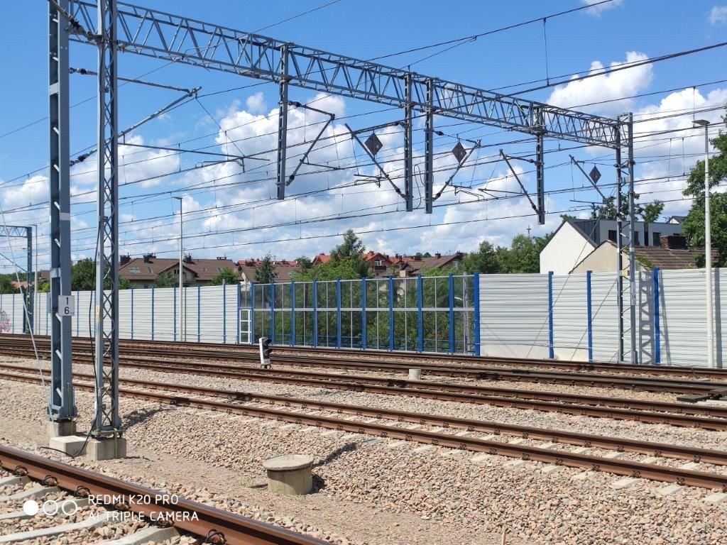 Ekrany akustyczne linia kolejowa E30 Kraków - Mydlniki