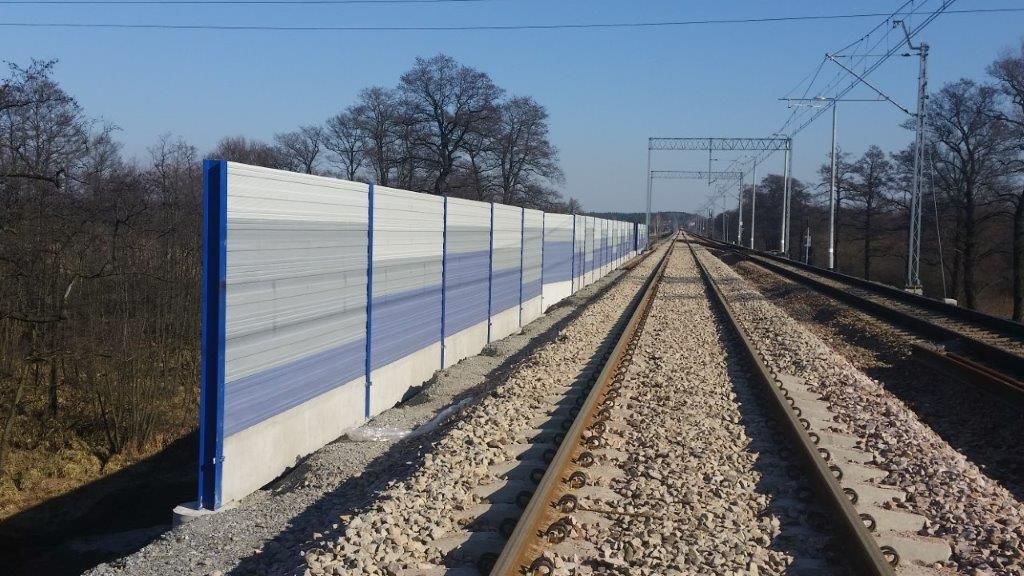 Ekrany akustyczne linia kolejowa E30 Bochnia - Brzesko